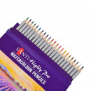 Набор акварельных карандашей 24 цветов, Santi Highly Pro.