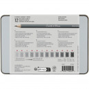 Набір графітових олівців Conté à Paris Graphite Sketching Pencil metal box, 12 шт