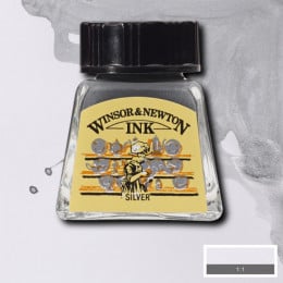 Туш художня Drawing Inks, №617 Silver, Winsor&Newton
