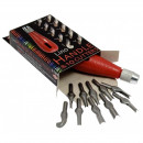 Набор резцов с ручкой, 10 резцов, L10S, Essdee