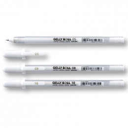 Гелевая ручка Sakura Gelly Roll Basic 08 medium, (0.4 мм) Белая