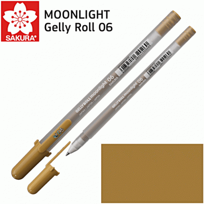 Ручка гелевая Sakura MOONLIGHT Gelly Roll 06 Желтая охра