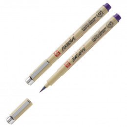 Лінер-пензель фіолетовий, Sakura PIGMA Brush