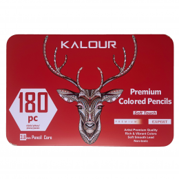 Набір кольорових олівців Kalour Colored Pencils, в металевому пеналі, 180 кольорів