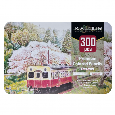 Набір кольорових олівців Kalour Colored Pencils, у металевому пеналі, 300 кольорів