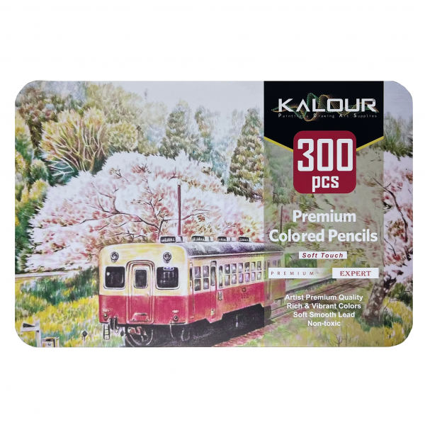 Набір кольорових олівців Kalour Colored Pencils, у металевому пеналі, 300 кольорів