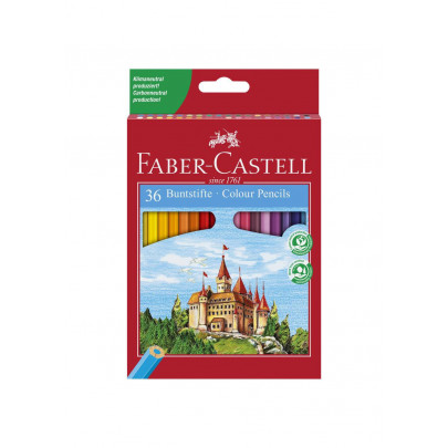 Набор карандашей Faber-Castell "Замок и рыцари", 36 цветов, картонная коробка