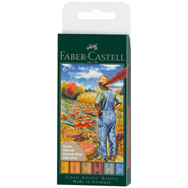 Набір капілярних ручок PITT Artist Pen Harvest, 6 шт, Faber-Castell