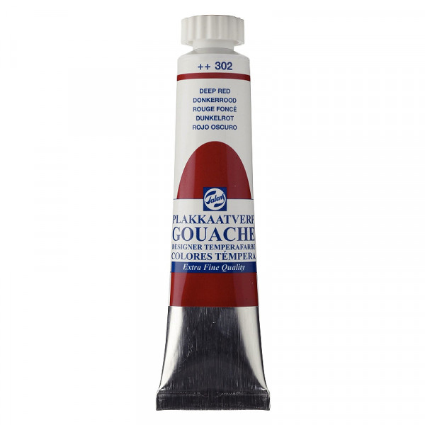 Гуашева фарба Extra Fine Quality, №302 Червоний темний, туба 20 мл, Royal Talens