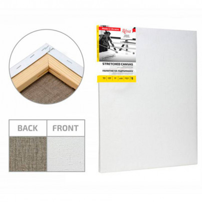 Полотно на підрамнику ROSA, льон крупне зерно, акриловий грунт, 50*50 см.