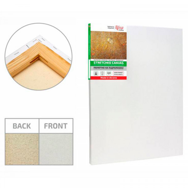 Полотно на підрамнику ROSA Gallery, бавовна дрібне зерно, акриловий грунт, 70*80 см.