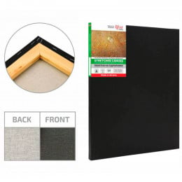 Холст на подрамнике ROSA Gallery, хлопок мелкое зерно, черный акриловый грунт, 40*40 см.