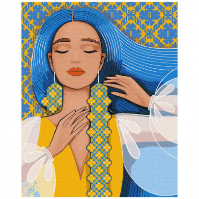 Картина за номерами "Вишукана українка", 40*50 см, Ideyka