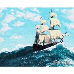 Картина по номерам "Бурные волны" 40*50 см, Ideyka