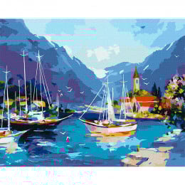 Картина по номерам "В морской бухте" 40*50 см, Ideyka