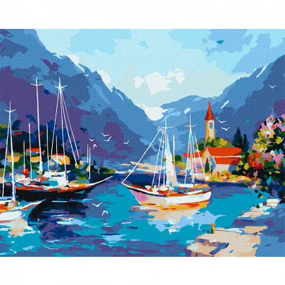Картина по номерам "В морской бухте" 40*50 см, Ideyka