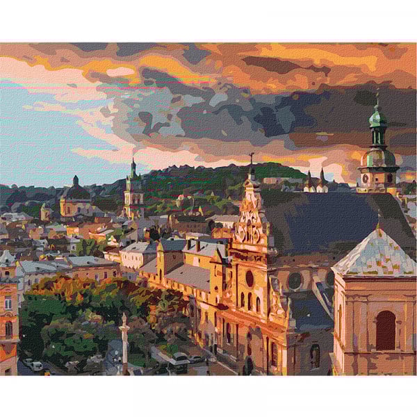 Картина за номерами "Затишний Львів" 40*50 см, Ideyka