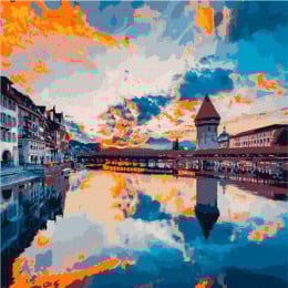 Картина за номерами Ідейка "Улюблена Швейцарія" 50*50 см