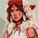 Картина по номерам "Принцесса Мононоке", 40*40 см, Ideyka