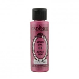 Акрилова фарба з ефектом металік №212 Темно-рожевий 70 мл, Cadence Metallic Paint