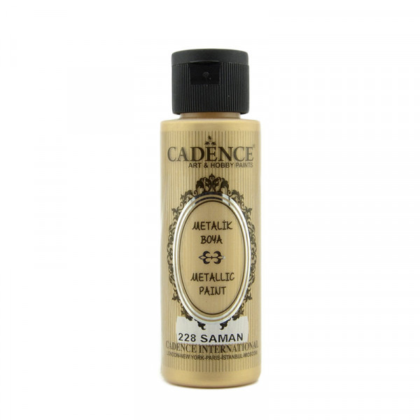Акрилова фарба з ефектом металік №228 Солом'яний 70 мл, Cadence Metallic Paint