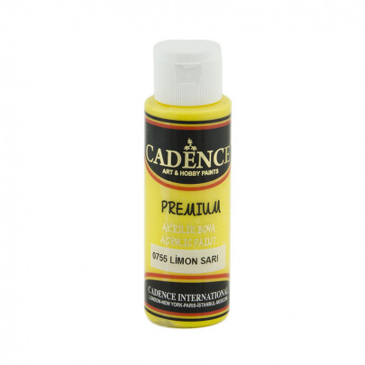 Акриловая краска Cadence Premium Acrylic Paint, 70 мл, лимонный