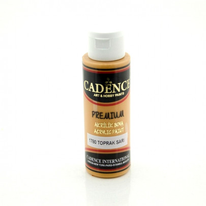 Акриловая краска Cadence Premium Acrylic Paint, 70 мл, первичный желтый