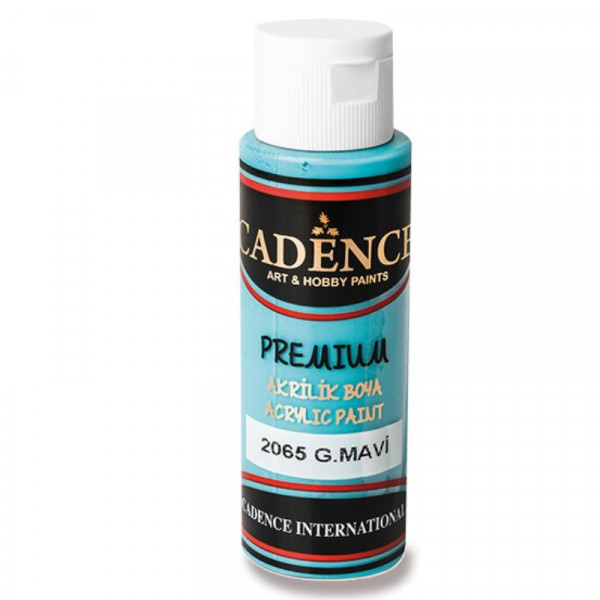 Акрилова фарба Cadence Premium Acrylic Paint, №2065 Лазурний голубий, 70 мл