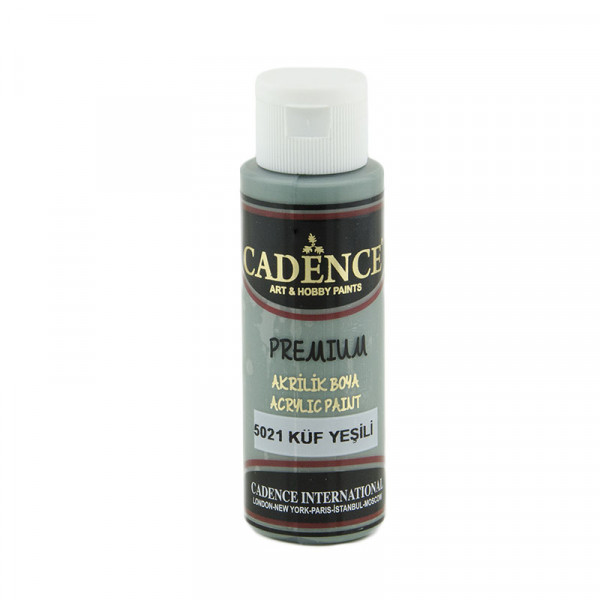 Акриловая краска Cadence Premium Acrylic Paint, №5021 Зеленая плесень, 70 мл