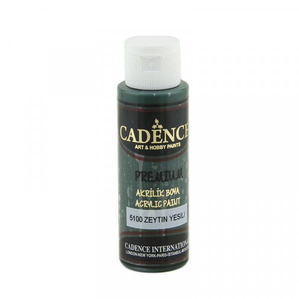 Акрилова фарба Cadence Premium Acrylic Paint, №5100 Оливковий зелений, 70 мл