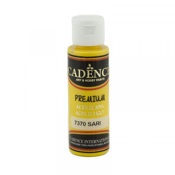 Акрилова фарба Cadence Premium Acrylic Paint, №7370 Жовтий, 70 мл