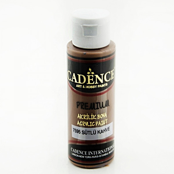 Акриловая краска Cadence Premium Acrylic Paint, №7595 Молочно коричневый, 70 мл