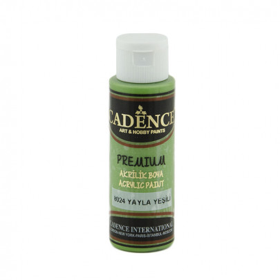 Акриловая краска Cadence Premium Acrylic Paint, 70 мл, зеленый