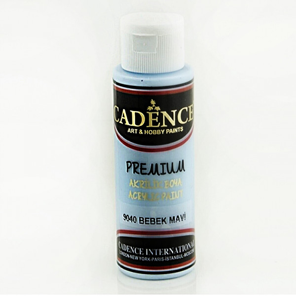 Акрилова фарба Cadence Premium Acrylic Paint, №9040 Світло блакитний, 70 мл