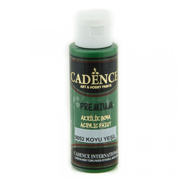 Акрилова фарба Cadence Premium Acrylic Paint, №9052 Темно зелений, 70 мл