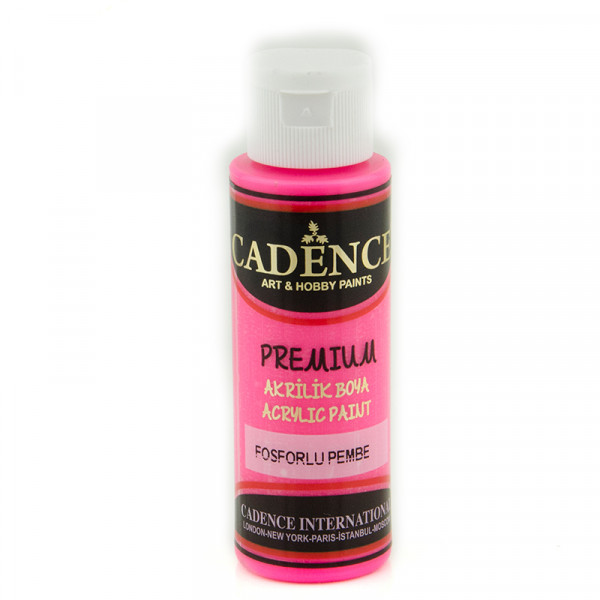 Акрилова фарба Cadence Premium Acrylic Paint, №FP Флуоресцентний рожевий, 70 мл