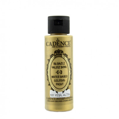 Акриловая краска с эффектом золочения Cadence Water Based Gilding Paint, 70 мл, золото зелёное
