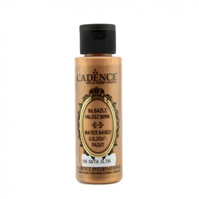 Акриловая краска с эффектом золочения Cadence Water Based Gilding Paint, 70 мл, античное золото