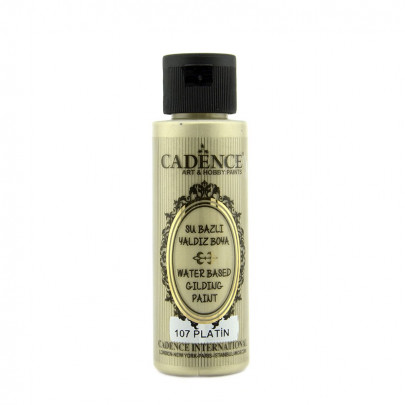 Акриловая краска с эффектом золочения Cadence Water Based Gilding Paint, 70 мл, платина