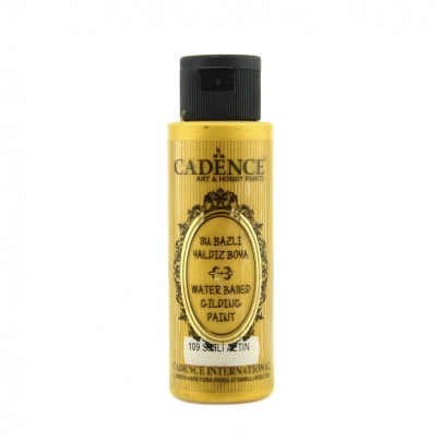 Акриловая краска с эффектом золочения Cadence Water Based Gilding Paint, 70 мл, золото с блестками