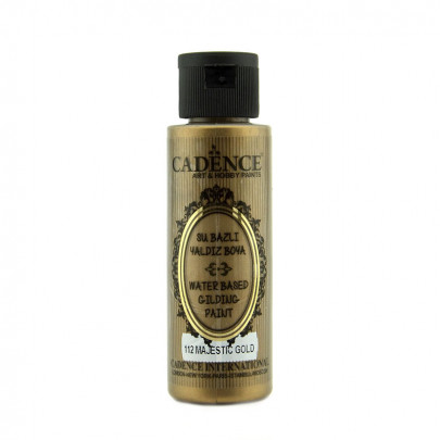 Акриловая краска с эффектом золочения Cadence Water Based Gilding Paint, 70 мл, величественный золото
