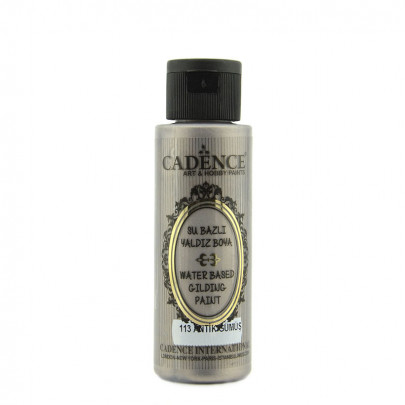 Акриловая краска с эффектом золочения Cadence Water Based Gilding Paint, 70 мл, античное серебро