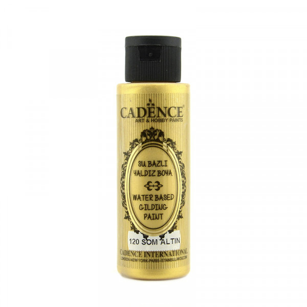 Акрилова фарба з ефектом золочення №120 Золотий пил 70 мл, Cadence Waterbased Gilding Paint