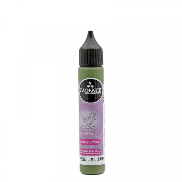 Акриловий контур для створення перлин, Cadence Colored Pearls, №554 Темно-зелений, 25мл
