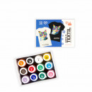 Набор акриловых красок по ткани 12 цветов по 20 мл, ROSA Talent