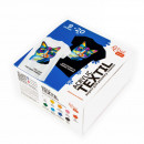 Набір акрилових фарб для тканини ROSA Talent, 9 кольорів по 20 мл