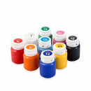 Набір акрилових фарб для тканини ROSA Talent, 9 кольорів по 20 мл