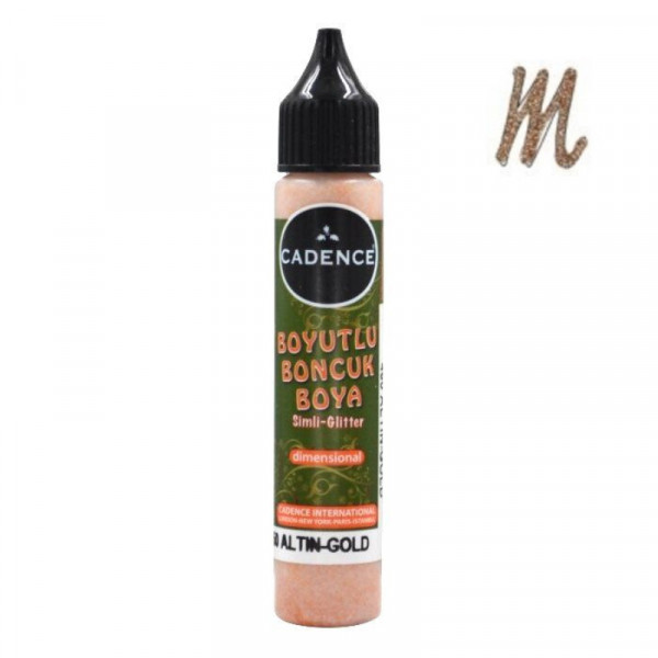 Акриловий контур з глітером, Cadence Glitter Color, №452 Мідь, 25мл