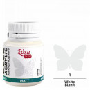 Акрилова матова фарба для декору, ROSA Talent №1 Білий, 20 мл