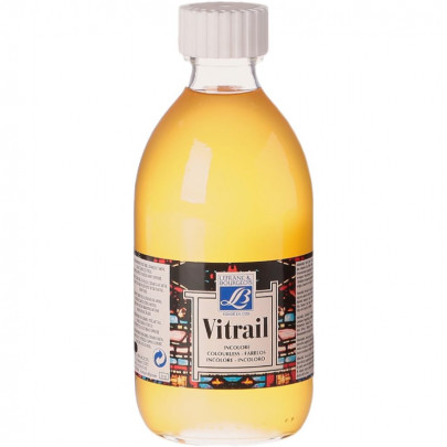 Вітражна фарба на сольвентній основі Lefranc Vitrail , №010 Colourless (Безбарвний), 250 мл, 210223 